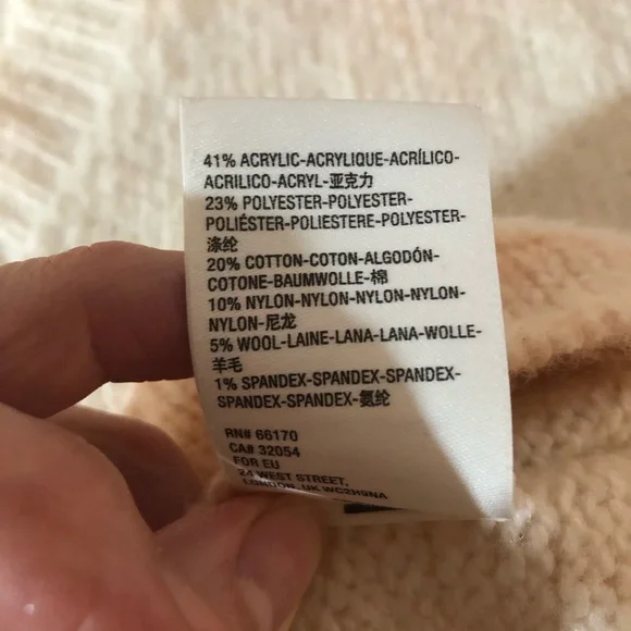 Anthropologie V Neck Bell Sleeve Sweater Sz XS Oversized Boxy Tie Dye Cozy Warm - Picture 12 of 13